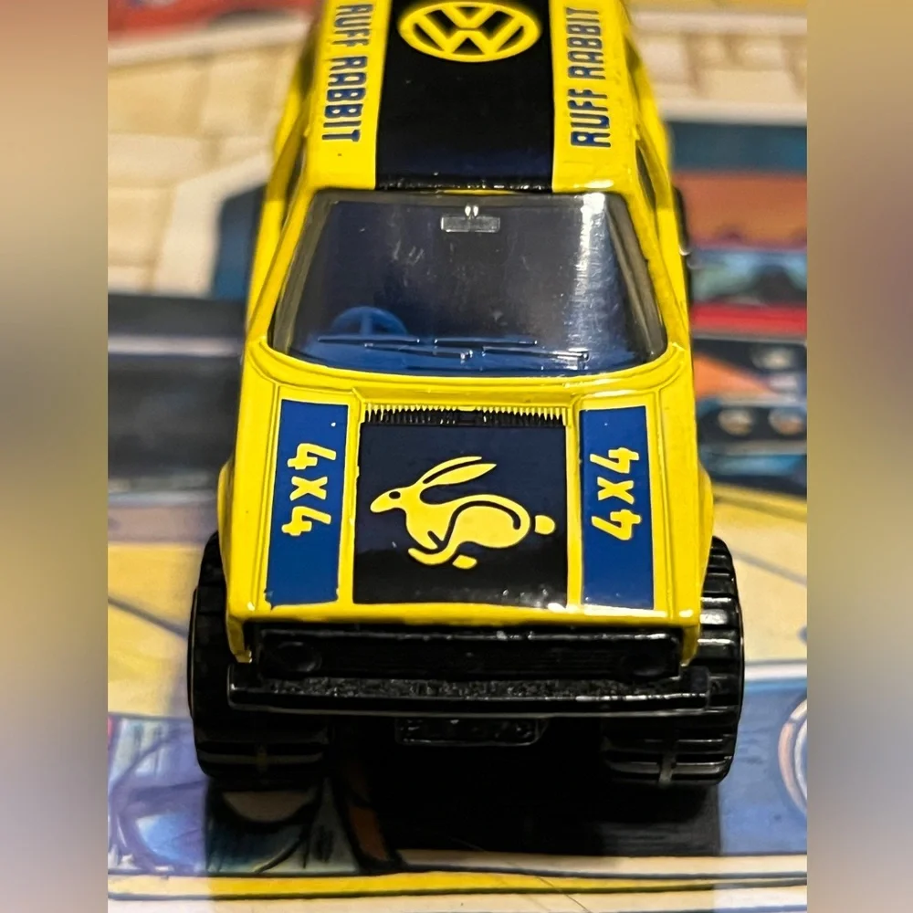 Vintage 1981 Matchbox Romping Rabbit 4x4 VW Ruff Rabbit Yellow England Lesney - Picture 4 of 8
